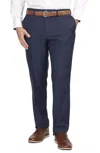 Tailorbyrd Classic Fit Flat Front Dress Pants In Blue