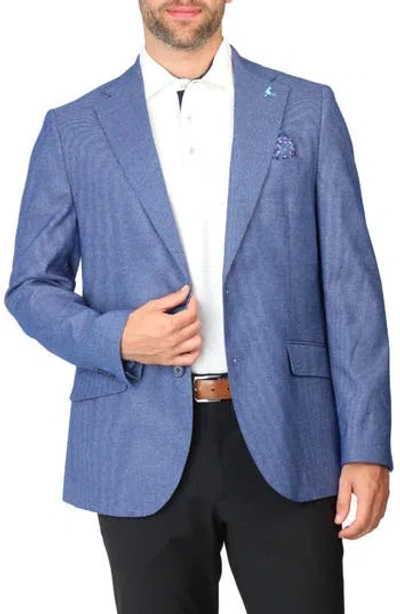 Tailorbyrd Tonal Dobby Sport Coat In True-blue