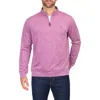 Tailorbyrd Tonal Tropical Print Micro Pique Pullover In Aubergine