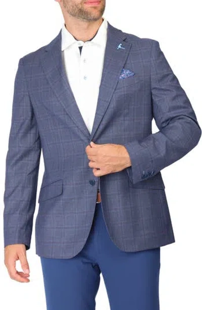 Tailorbyrd Tonal Windowpane Sport Coat In Blue
