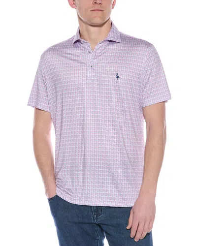 Tailorbyrd Triple Grid Performance Polo Shirt In Pink