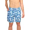 Tailorbyrd Tropical Leaves Print Swim Trunks In Green