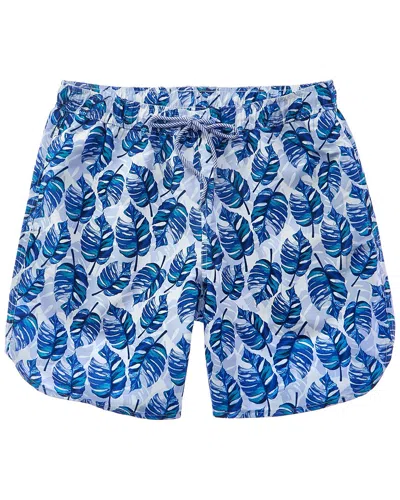 Tailorbyrd Tropical Leaves Swim Short In Green