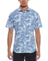 Tailorbyrd Tropical Printed Seersucker Shirt In Multi