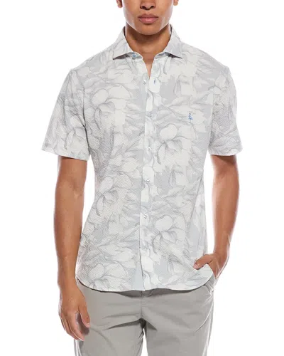 Tailorbyrd Tropical Printed Seersucker Shirt In Multi