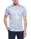 Tailorbyrd Vintage Palm Trees Printed Mesh Perform In Multi