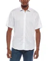 Tailorbyrd Solid Seersucker Shirt In White