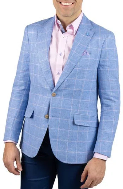 Tailorbyrd Yarn Dyed Windowpane Sport Coat In Blue