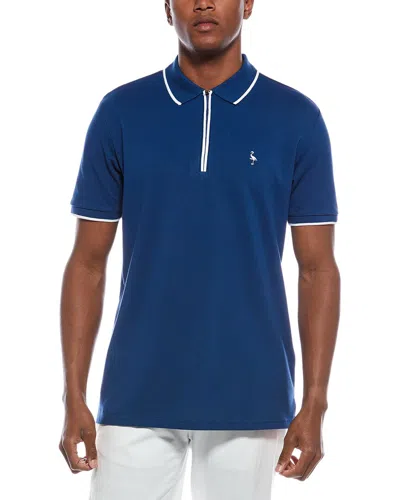 Tailorbyrd Zipper Placket Micro Pique Polo Shirt