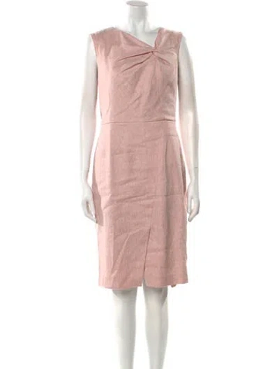 Pre-owned Tailored By Rebecca Taylor Asymmetrical Knee-length Dress In Pink