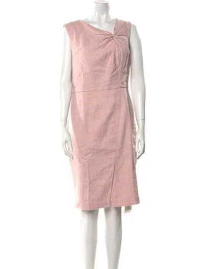 Pre-owned Tailored By Rebecca Taylor Asymmetrical Knee-length Dress In Pink