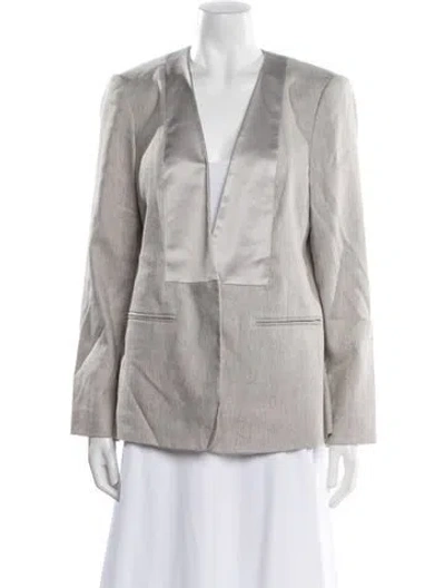 Pre-owned Tailored By Rebecca Taylor Blazer In Gray