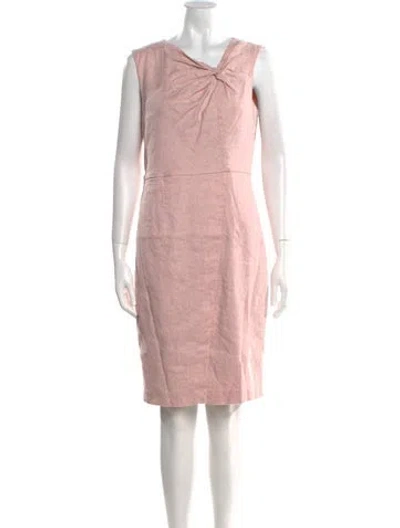 Pre-owned Tailored By Rebecca Taylor Cowl Neck Knee-length Dress In Pink