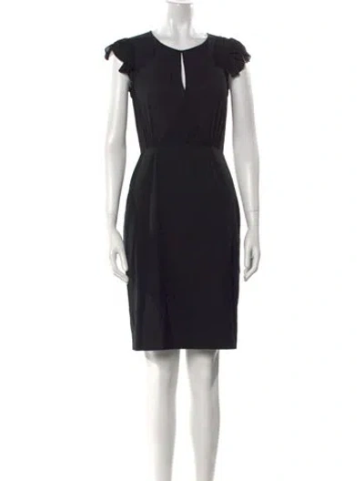 Pre-owned Tailored By Rebecca Taylor Crew Neck Mini Dress In Black