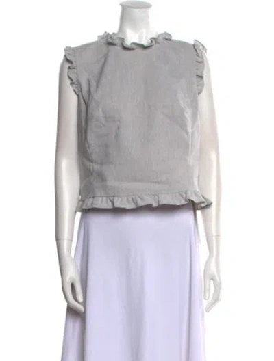 Pre-owned Tailored By Rebecca Taylor Crew Neck Sleeveless Sweatshirt In Gray