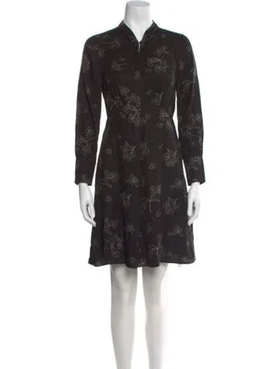 Pre-owned Tailored By Rebecca Taylor Floral Print Mini Dress W/ Tags In Black