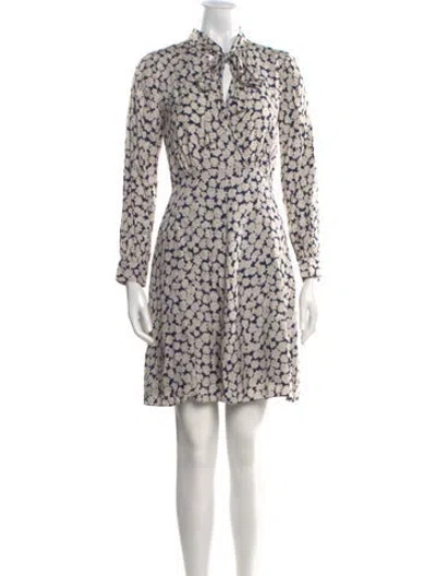 Pre-owned Tailored By Rebecca Taylor Floral Print Mini Dress W/ Tags In Blue