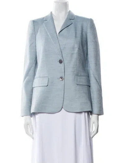 Pre-owned Tailored By Rebecca Taylor Linen Blazer In Blue