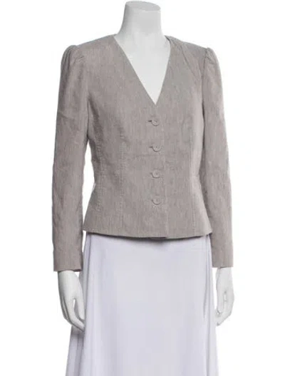 Pre-owned Tailored By Rebecca Taylor Linen Jacket In Neutral