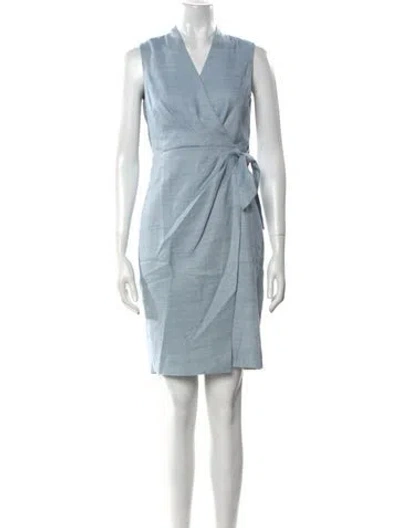 Pre-owned Tailored By Rebecca Taylor Linen Mini Dress In Blue