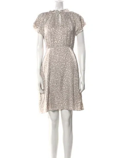 Pre-owned Tailored By Rebecca Taylor Patterned Mini Dress In Gray