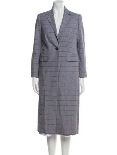 Pre-owned Tailored By Rebecca Taylor Plaid Print Blazer In Gray