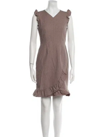 Pre-owned Tailored By Rebecca Taylor Plaid Print Mini Dress In Pink