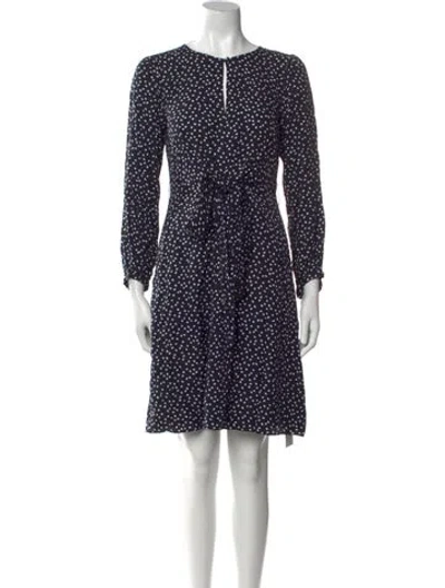 Pre-owned Tailored By Rebecca Taylor Polka Dot Print Mini Dress W/ Tags In Blue