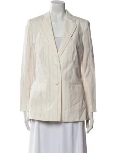 Pre-owned Tailored By Rebecca Taylor Printed Blazer In White