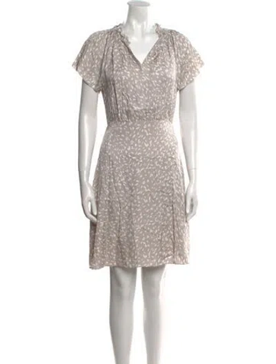 Pre-owned Tailored By Rebecca Taylor Printed Mini Dress In Gray