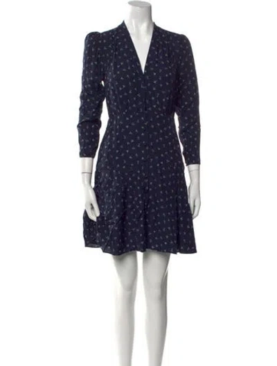 Pre-owned Tailored By Rebecca Taylor Printed Mini Dress W/ Tags In Blue
