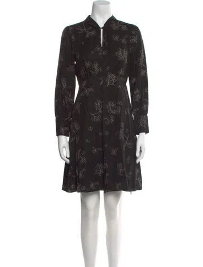 Pre-owned Tailored By Rebecca Taylor Silk Knee-length Dress In Black
