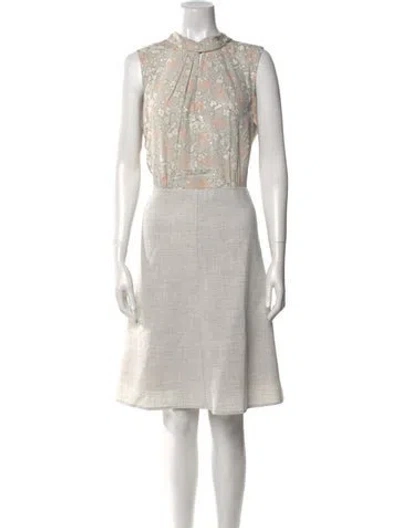 Pre-owned Tailored By Rebecca Taylor Silk Knee-length Dress W/ Tags In Gray