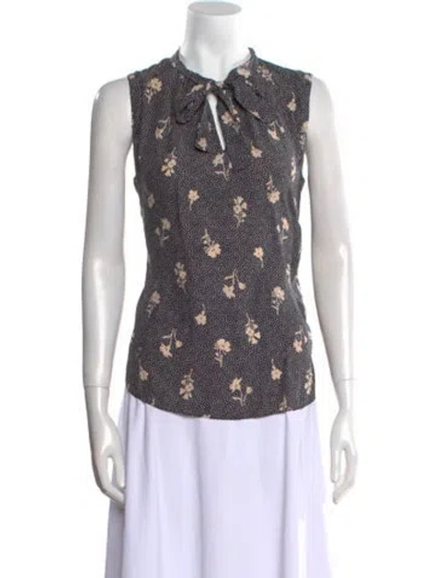 Pre-owned Tailored By Rebecca Taylor Silk Printed Blouse W/ Tags