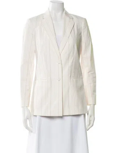 Pre-owned Tailored By Rebecca Taylor Striped Blazer In Neutral
