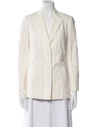 Pre-owned Tailored By Rebecca Taylor Striped Blazer In Neutral