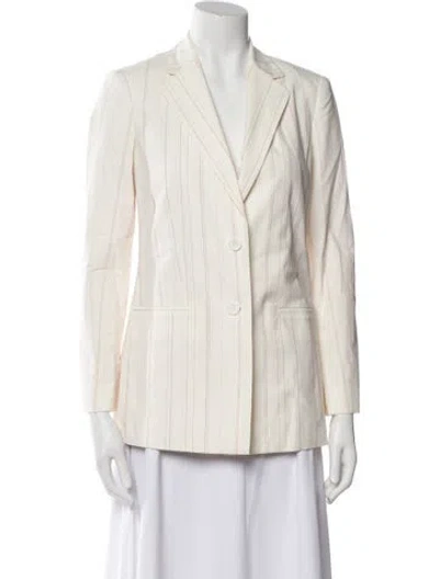 Pre-owned Tailored By Rebecca Taylor Striped Blazer In Neutral