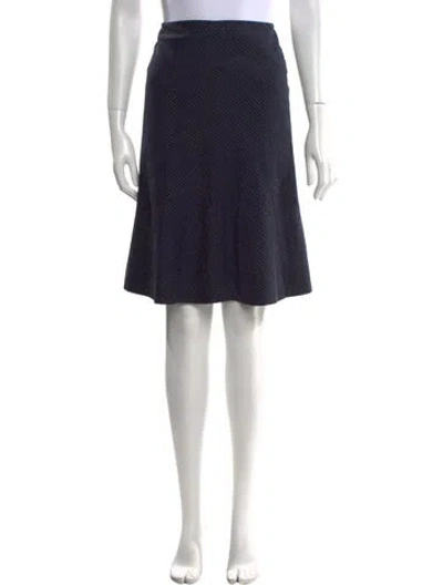 Pre-owned Tailored By Rebecca Taylor Striped Knee-length Skirt W/ Tags In Blue