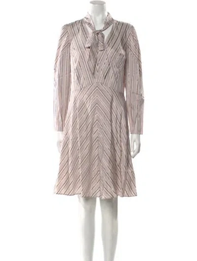 Pre-owned Tailored By Rebecca Taylor Striped Mini Dress In Neutral
