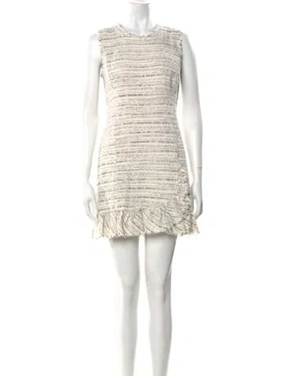 Pre-owned Tailored By Rebecca Taylor Striped Mini Dress In Neutral