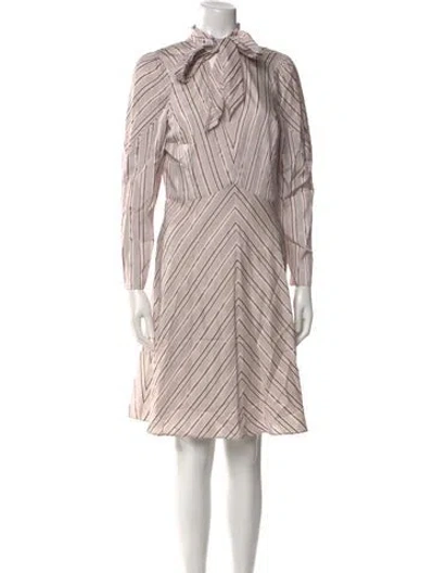 Pre-owned Tailored By Rebecca Taylor Striped Mini Dress In Neutral