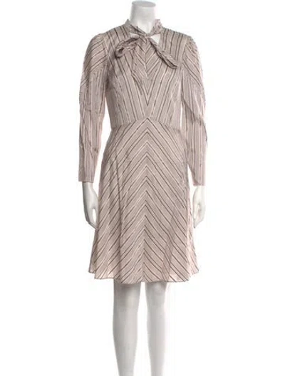 Pre-owned Tailored By Rebecca Taylor Striped Mini Dress In Purple