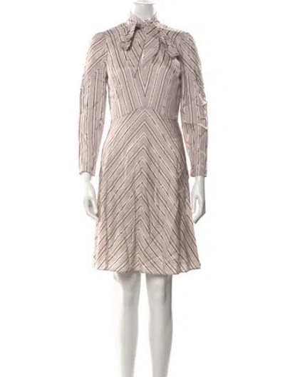 Pre-owned Tailored By Rebecca Taylor Striped Mini Dress In Purple