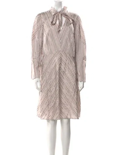 Pre-owned Tailored By Rebecca Taylor Striped Mini Dress W/ Tags In Neutral
