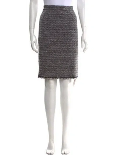 Pre-owned Tailored By Rebecca Taylor Tweed Pattern Knee-length Skirt W/ Tags In Neutral