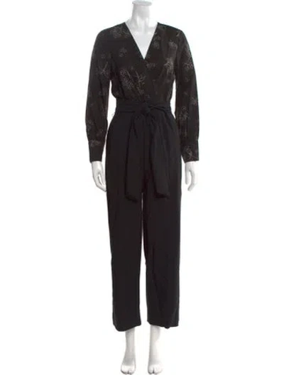 Pre-owned Tailored By Rebecca Taylor V-neck Jumpsuit In Black