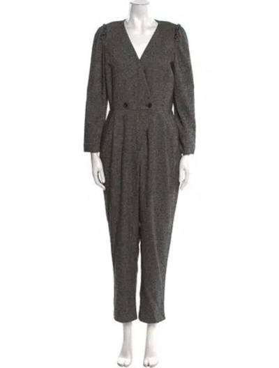 Pre-owned Tailored By Rebecca Taylor V-neck Jumpsuit In Black