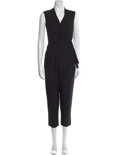 Pre-owned Tailored By Rebecca Taylor V-neck Jumpsuit In Black
