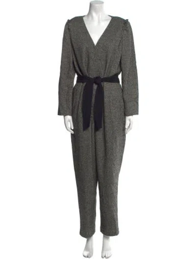 Pre-owned Tailored By Rebecca Taylor V-neck Jumpsuit W/ Tags In Gray