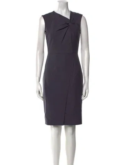 Pre-owned Tailored By Rebecca Taylor V-neck Knee-length Dress In Gray